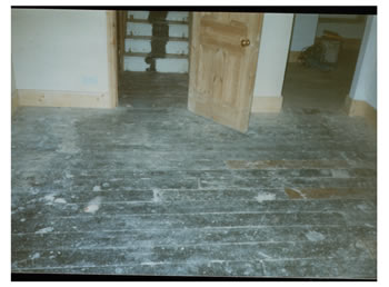 Floorboard stripping in Palmers Green. We sanded these existing floorboards and sealed with a varnish..